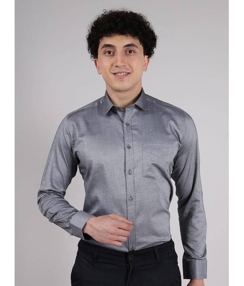 Hoffmen Linen Regular Fit Full Sleeves Men's Formal Shirt - Grey ( Pack of 1 ) Hoffmen Linen Regular Fit Full Sleeves Men's Formal Shirt - Grey ( Pack of 1 )