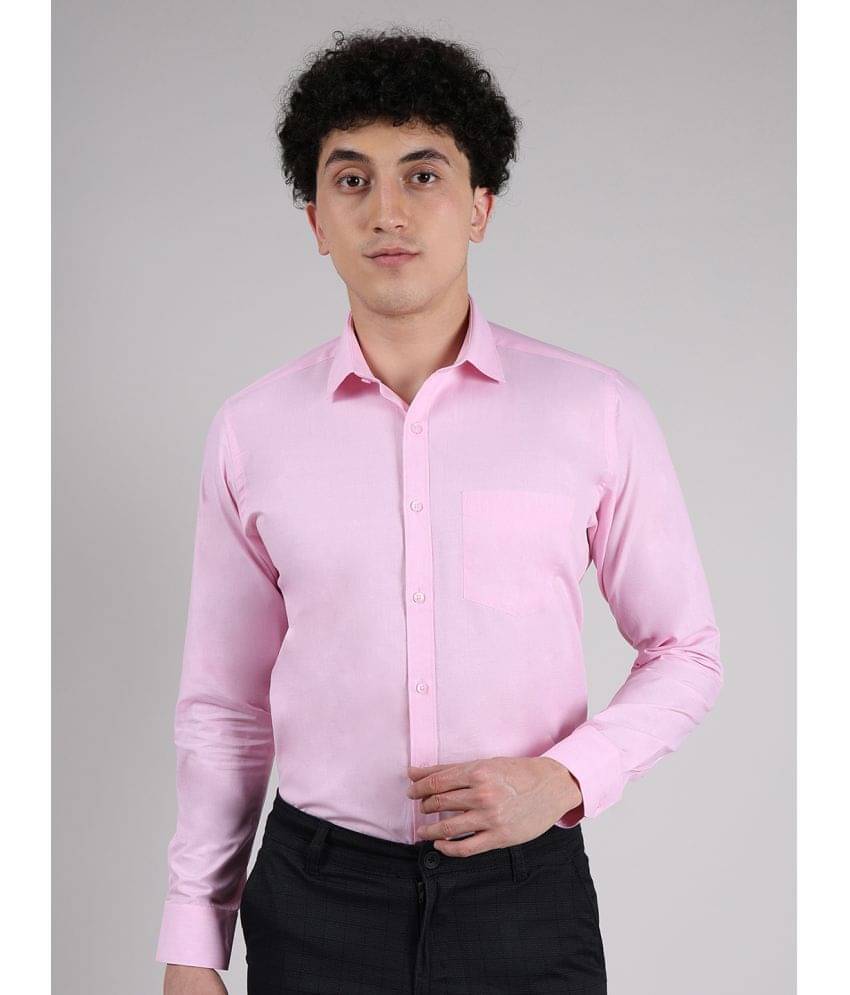 Hoffmen Linen Regular Fit Full Sleeves Men's Formal Shirt - Pink ( Pack of 1 ) Hoffmen Linen Regular Fit Full Sleeves Men's Formal Shirt - Pink ( Pack of 1 )