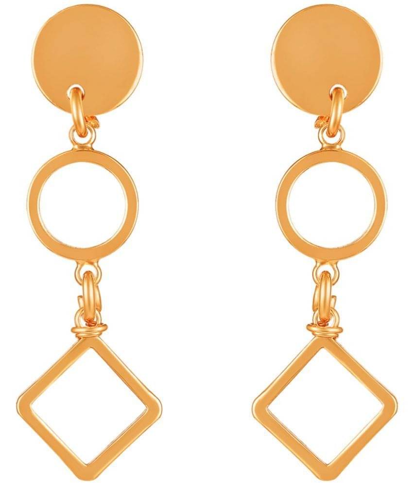     			LUV FASHION Rose Gold Drop Earrings ( Pack of 1 )