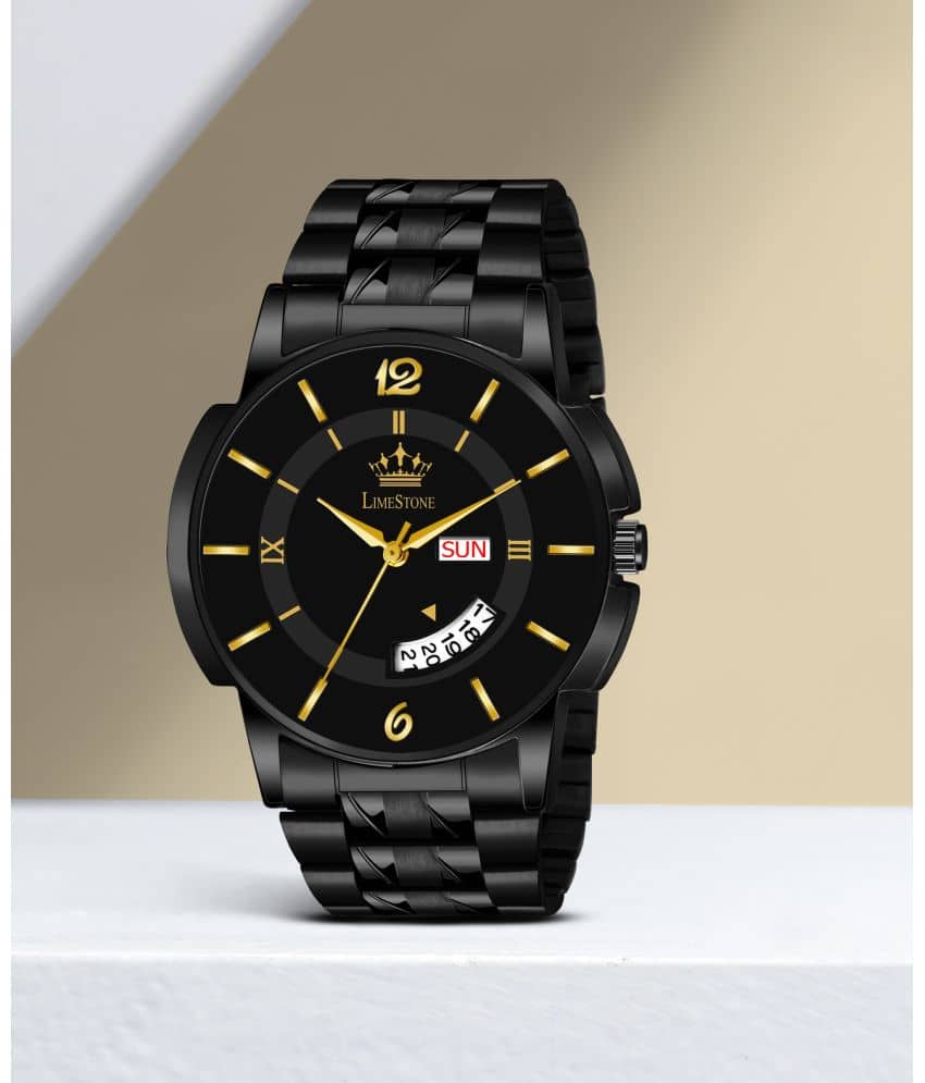 LimeStone Black Metal Analog Men's Watch