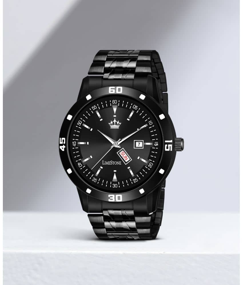 LimeStone Black Metal Analog Men's Watch