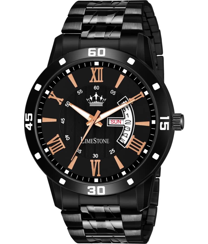 LimeStone Black Metal Analog Men's Watch
