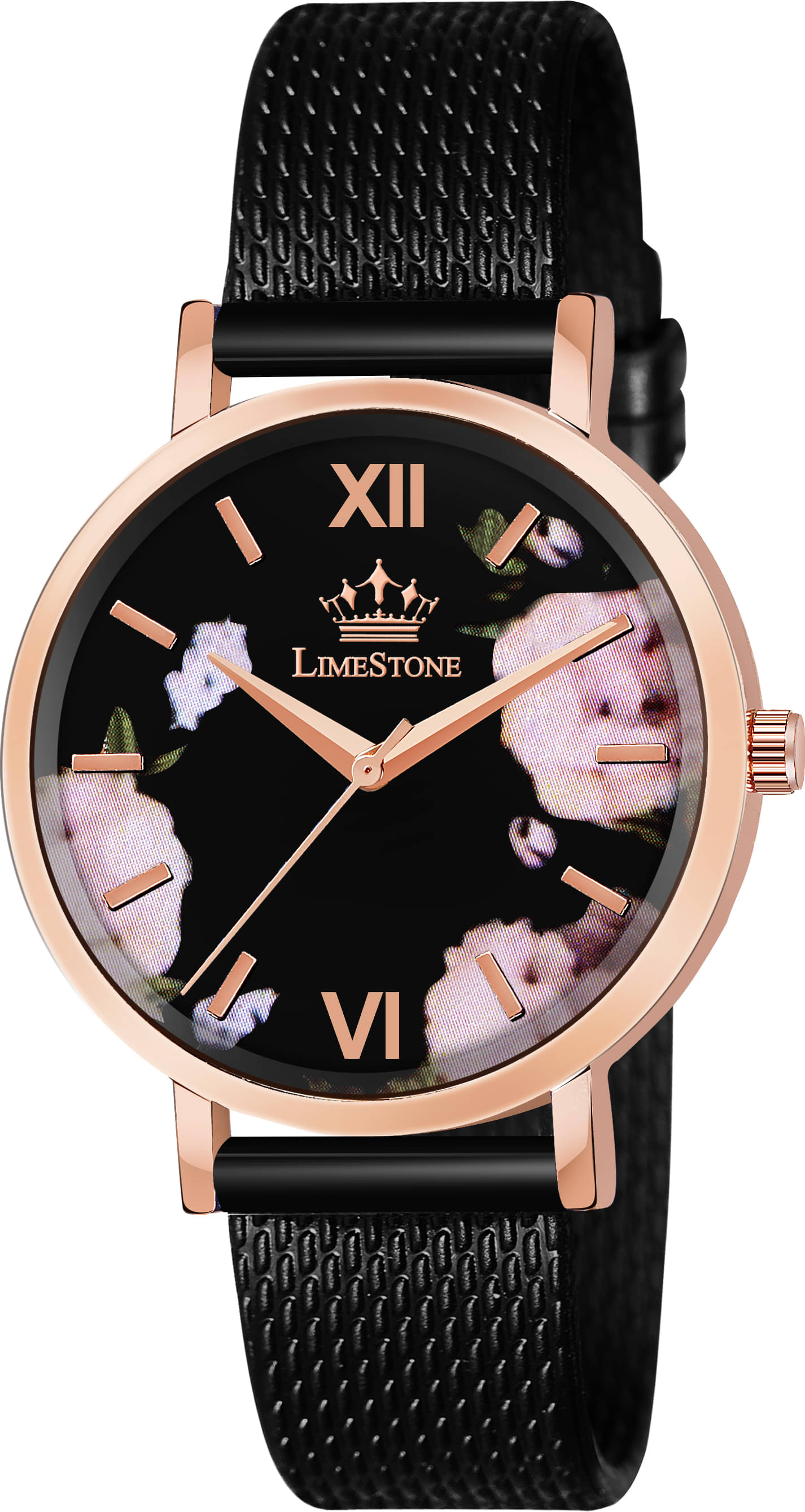     			LimeStone Black Silicon Analog Men's Watch