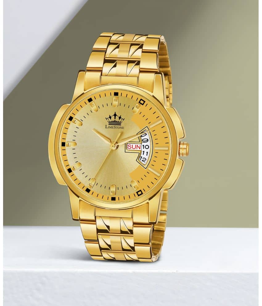 LimeStone Gold Metal Analog Men's Watch