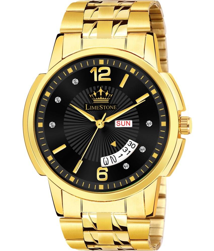     			LimeStone Gold Stainless Steel Analog Men's Watch