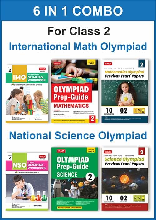 MTG Class-2 (Mathematics & Science) IMO-NSO Olympiad Workbook, Prep-Guide & Previous Years Papers (PYQs) with Mock Test Paper - SOF Olympiad Books For 2024-25 Exam (Set of 6 Books) MTG Class-2 (Mathematics & Science) IMO-NSO Olympiad Workbook, Prep-Guide & Previous Years Papers (PYQs) with Mock Test Paper - SOF Olympiad Books For 2024-25 Exam (Set of 6 Books)