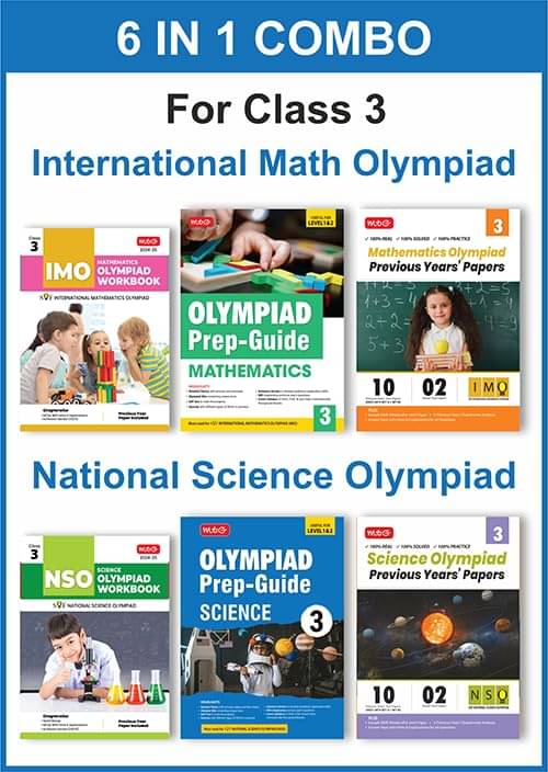 MTG Class-3 (Mathematics & Science) IMO-NSO Olympiad Workbook, Prep-Guide & Previous Years Papers (PYQs) with Mock Test Paper - SOF Olympiad Books For 2024-25 Exam (Set of 6 Books) MTG Class-3 (Mathematics & Science) IMO-NSO Olympiad Workbook, Prep-Guide & Previous Years Papers (PYQs) with Mock Test Paper - SOF Olympiad Books For 2024-25 Exam (Set of 6 Books)