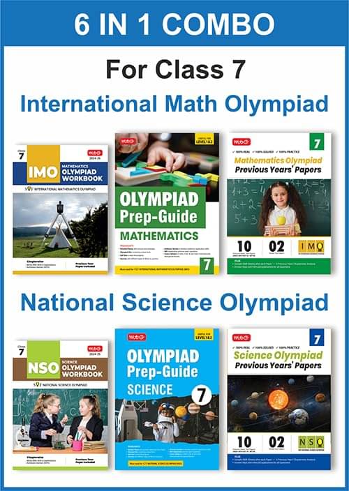 MTG Class-7 (Mathematics & Science) IMO-NSO Olympiad Workbook, Prep-Guide & Previous Years Papers (PYQs) with Mock Test Paper - SOF Olympiad Books For 2024-25 Exam (Set of 6 Books) MTG Class-7 (Mathematics & Science) IMO-NSO Olympiad Workbook, Prep-Guide & Previous Years Papers (PYQs) with Mock Test Paper - SOF Olympiad Books For 2024-25 Exam (Set of 6 Books)