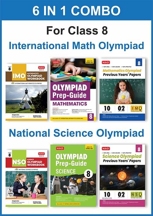 MTG Class-8 (Mathematics & Science) IMO-NSO Olympiad Workbook, Prep-Guide & Previous Years Papers (PYQs) with Mock Test Paper - SOF Olympiad Books For 2024-25 Exam (Set of 6 Books) MTG Class-8 (Mathematics & Science) IMO-NSO Olympiad Workbook, Prep-Guide & Previous Years Papers (PYQs) with Mock Test Paper - SOF Olympiad Books For 2024-25 Exam (Set of 6 Books)