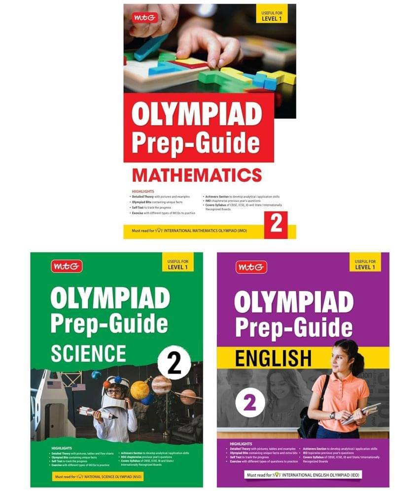 MTG Olympiad Prep-Guide Class-2 Mathematics, Science & English (Set of 3 Books) - Detailed Theory, Self Test with IMO-NSO-IEO Chapterwise Previous Year Question Paper For SOF 2024-25 Exam MTG Olympiad Prep-Guide Class-2 Mathematics, Science & English (Set of 3 Books) - Detailed Theory, Self Test with IMO-NSO-IEO Chapterwise Previous Year Question Paper For SOF 2024-25 Exam