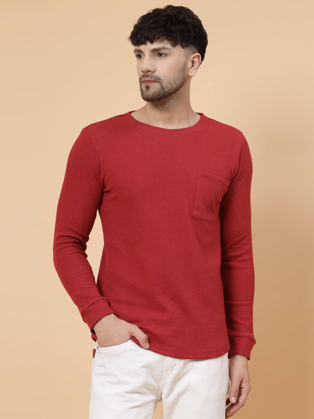Rigo Pack of 1 Cotton Slim Fit Men's T-Shirt ( Maroon )