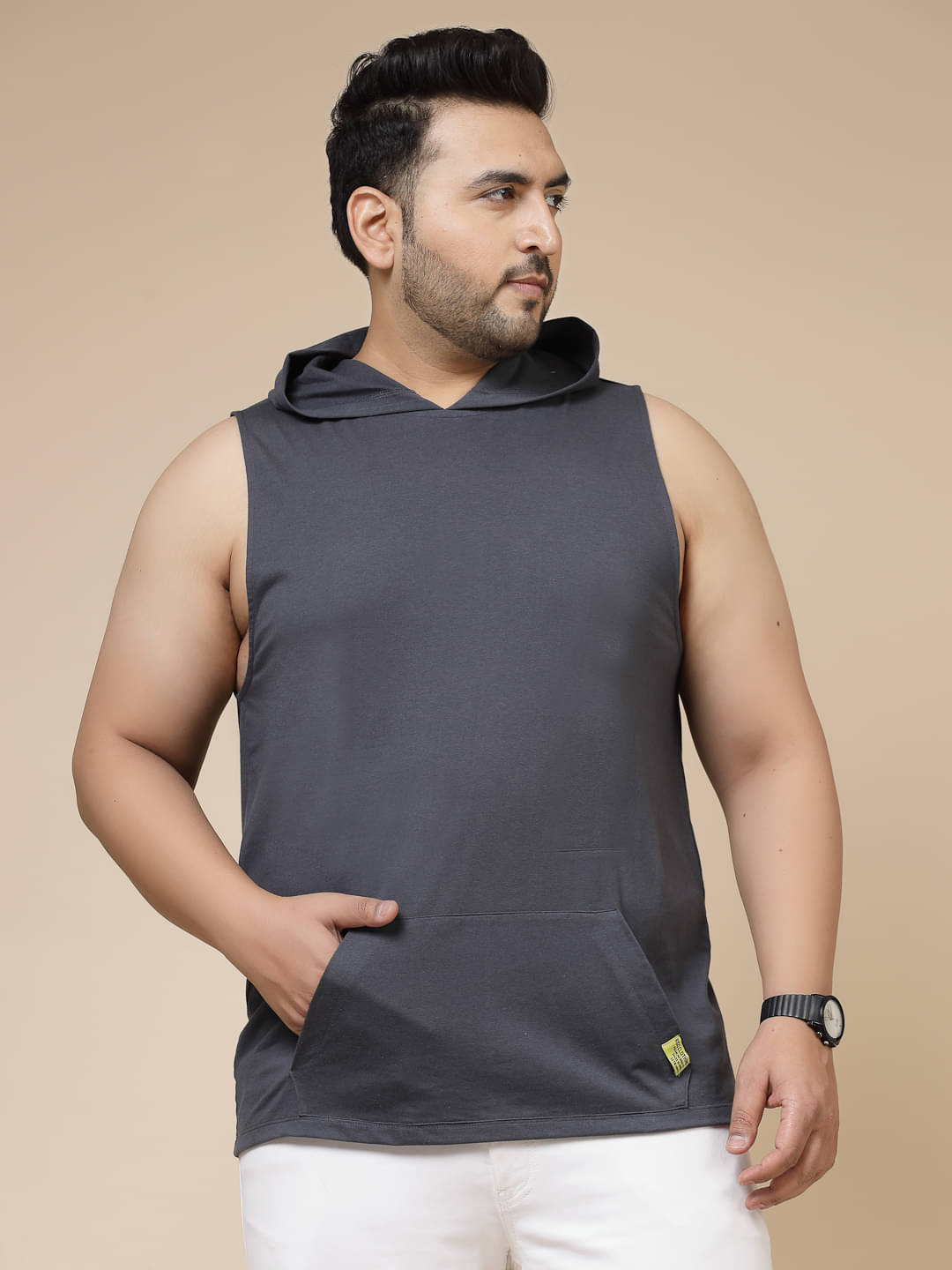     			Rigo Pack of 1 Cotton Gym Vest For Men ( Grey Melange )
