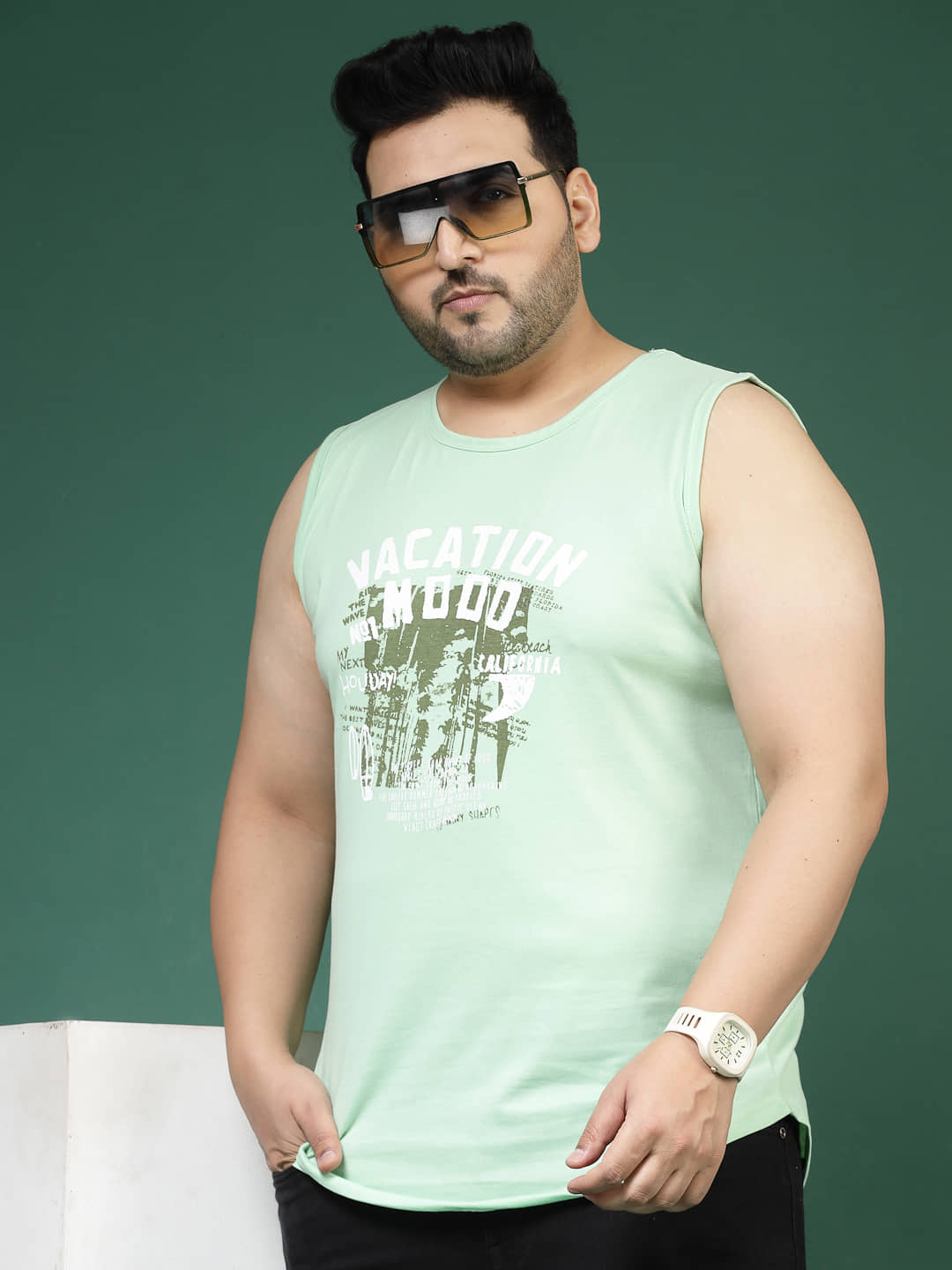 Rigo Pack of 1 Cotton Gym Vest For Men ( Mint Green ) - Nightwear & Loungewear | Buy online on ZillyBuy