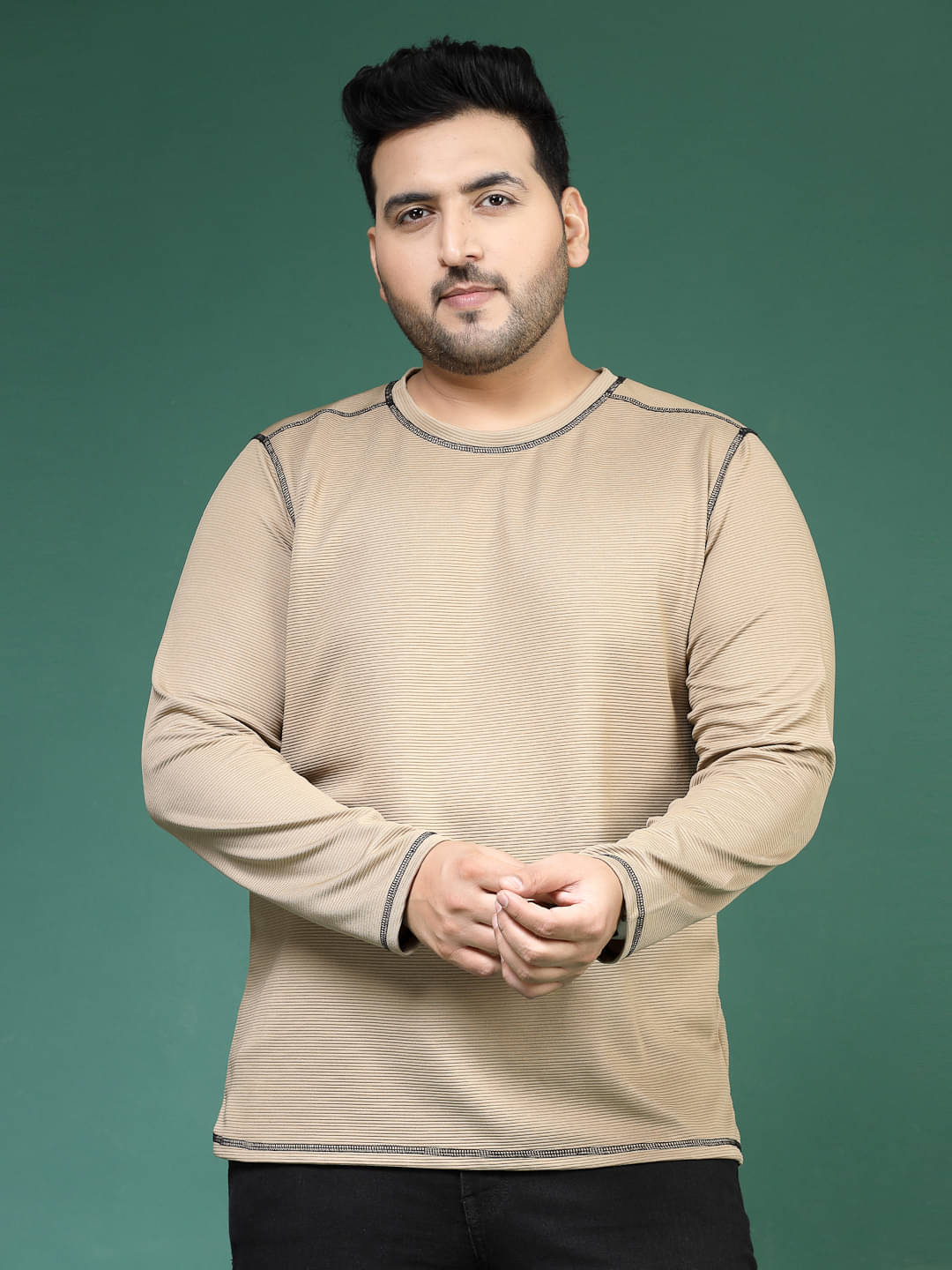 Rigo Pack of 1 Polyester Slim Fit Men's T-Shirt ( Beige ) Rigo Pack of 1 Polyester Slim Fit Men's T-Shirt ( Beige )