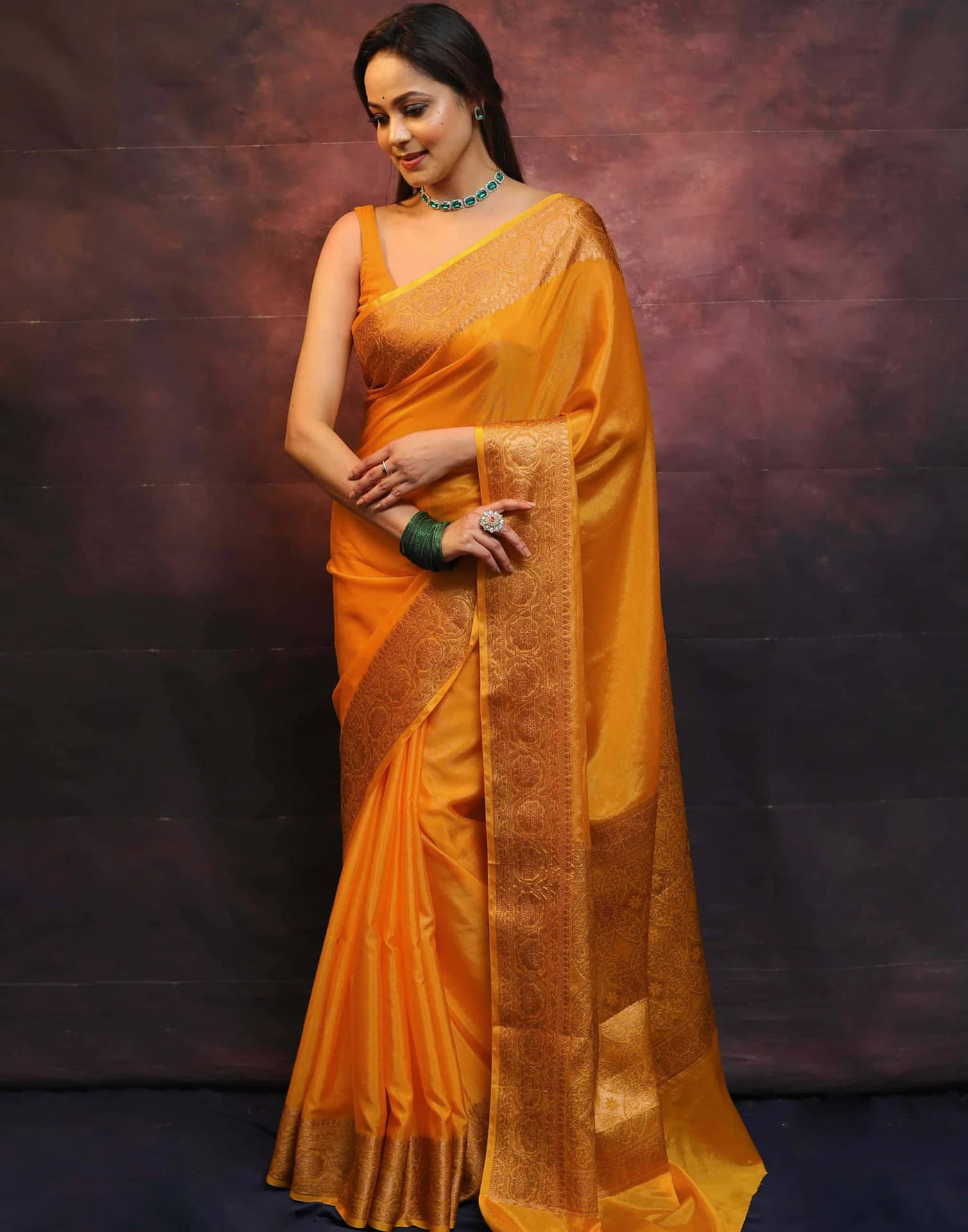 Samah Silk Woven Saree With Unstitched Blouse Piece ( Yellow ) Samah Silk Woven Saree With Unstitched Blouse Piece ( Yellow )
