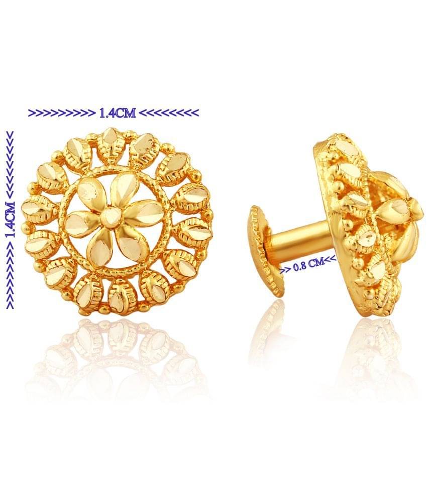     			VIVASTRI Golden Stud Earrings ( Pack of 1 )