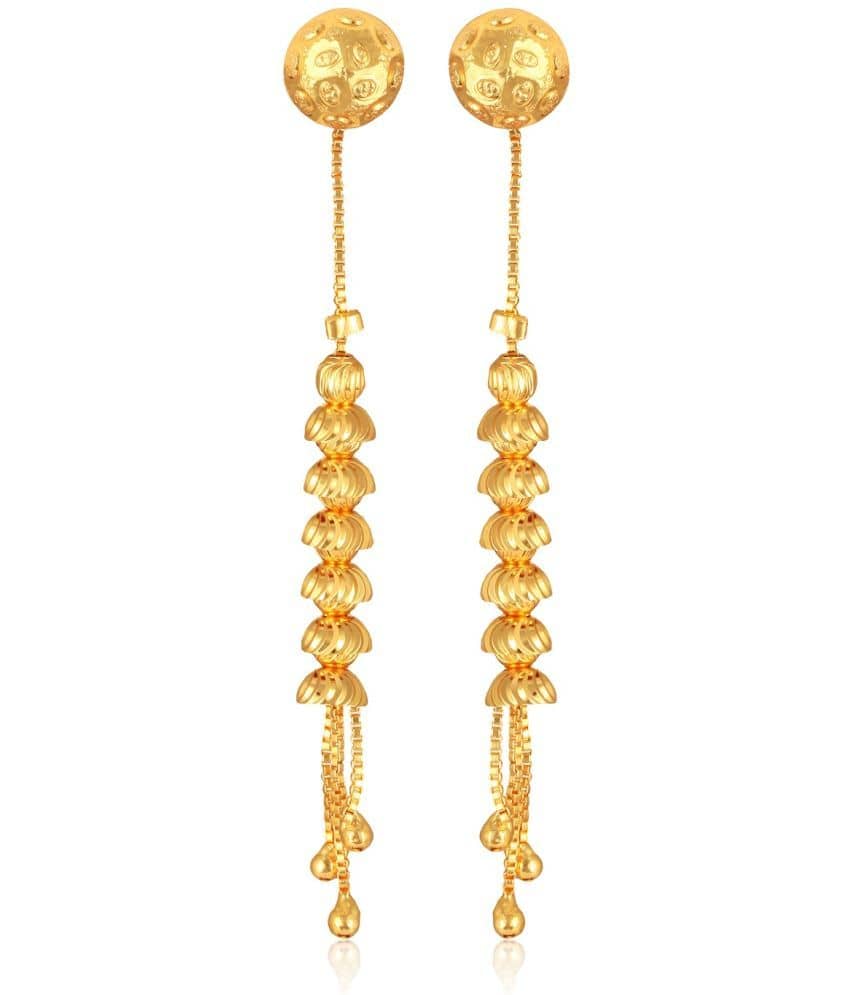 Vighnaharta Golden Drop Earrings ( Pack of 1 ) - Earrings | Buy online on ZillyBuy