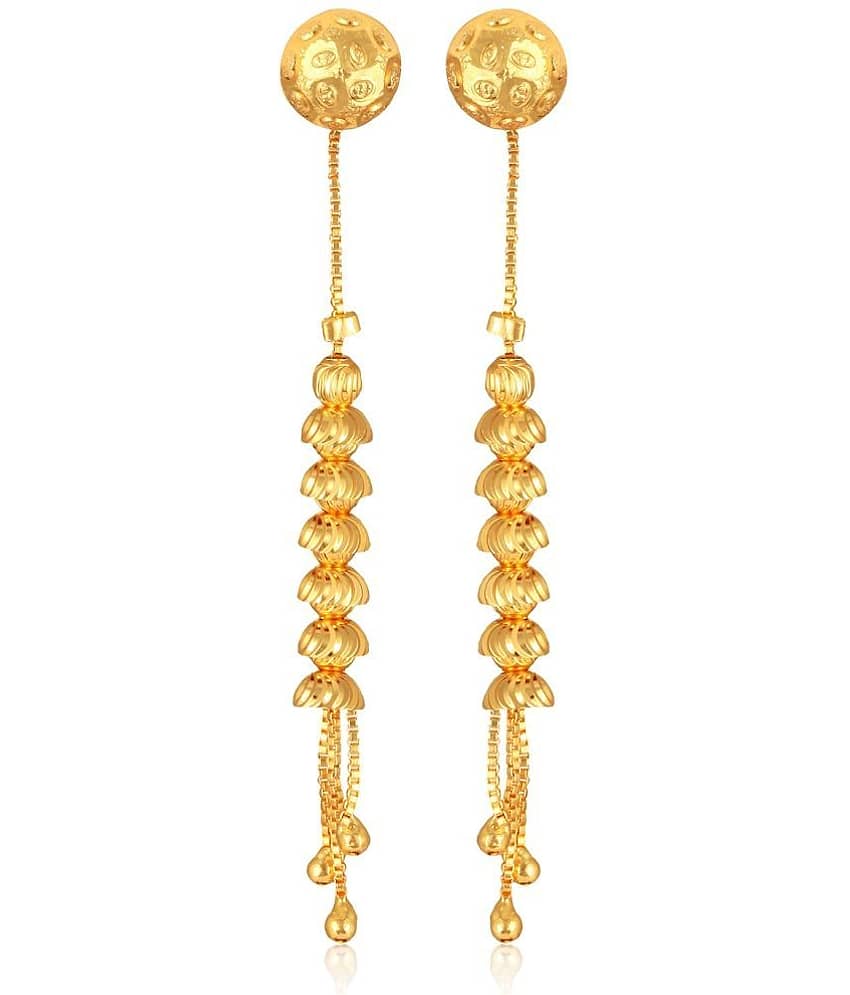Vighnaharta Golden Drop Earrings ( Pack of 1 ) - Earrings | Buy online on ZillyBuy