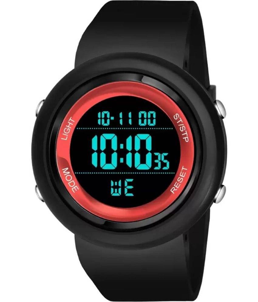     			Viser Black Silicon Digital Womens Watch