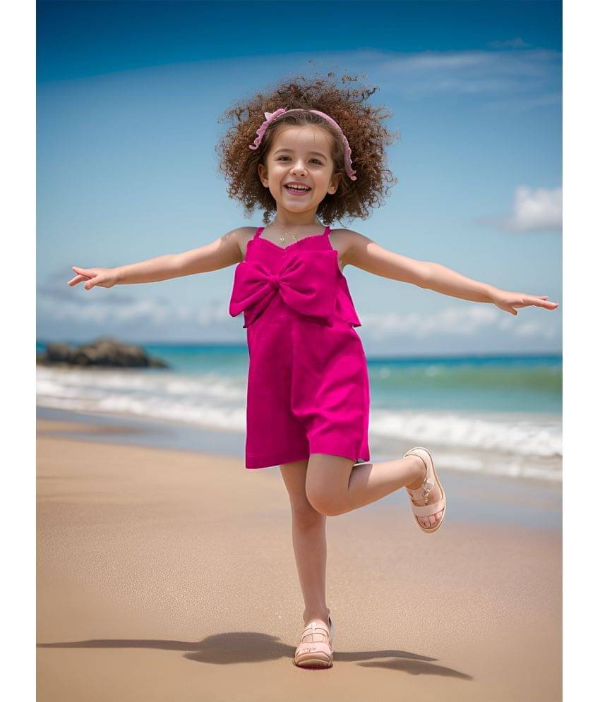     			A.T.U.N. Girls Polyester Jumpsuit ( Pack of 1 , Fluorescent Pink )