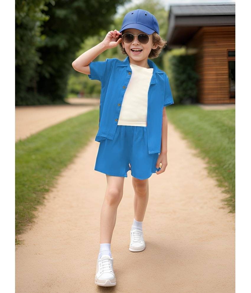     			A.T.U.N. Pack of 1 Boys Polyester Shirt & Shorts Set ( Turquoise )