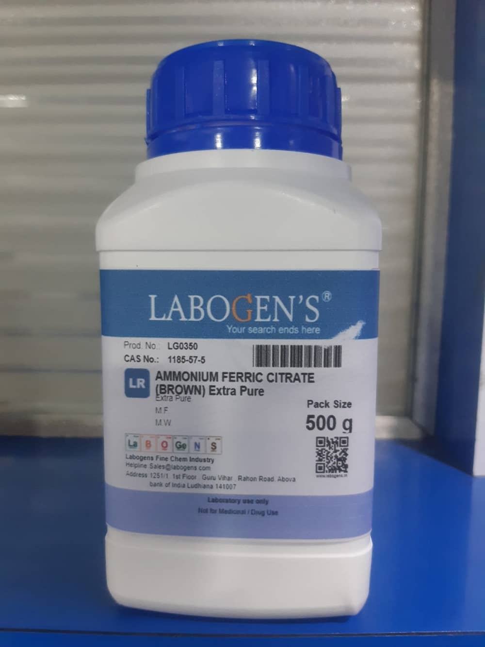 AMMONIUM FERRIC CITRATE (brown) (CAS NO.1185-57-5) 500GM