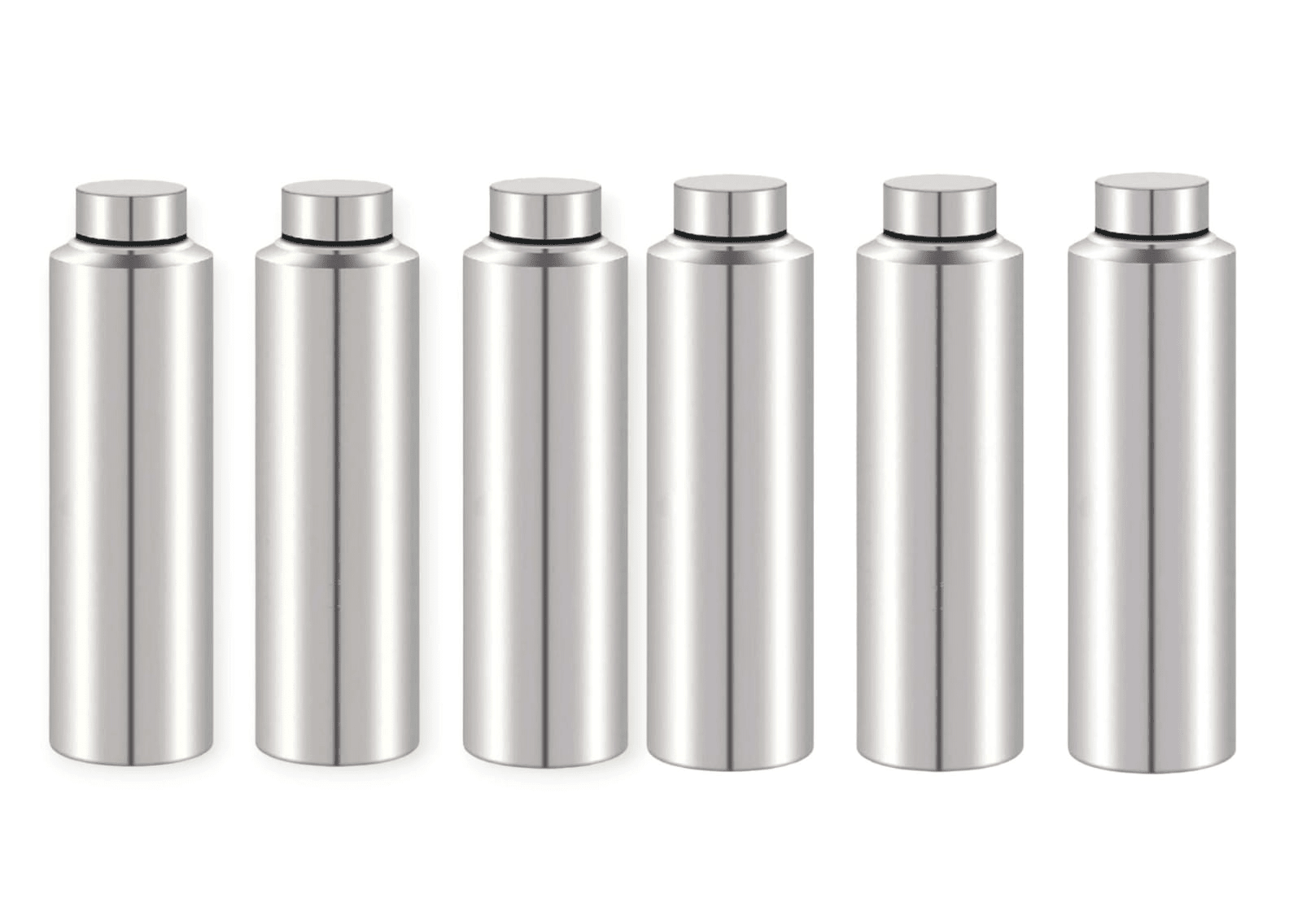 ATROCK Fridge Water Bottle 1 Litre | Single Wall Bottle Silver Stainless Steel Water Bottle 1000 mL ( Set of 1 )