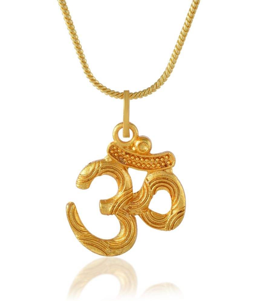     			Admier Om Pendant locket chain necklace God pendant temple jewellery necklace for Men and Women