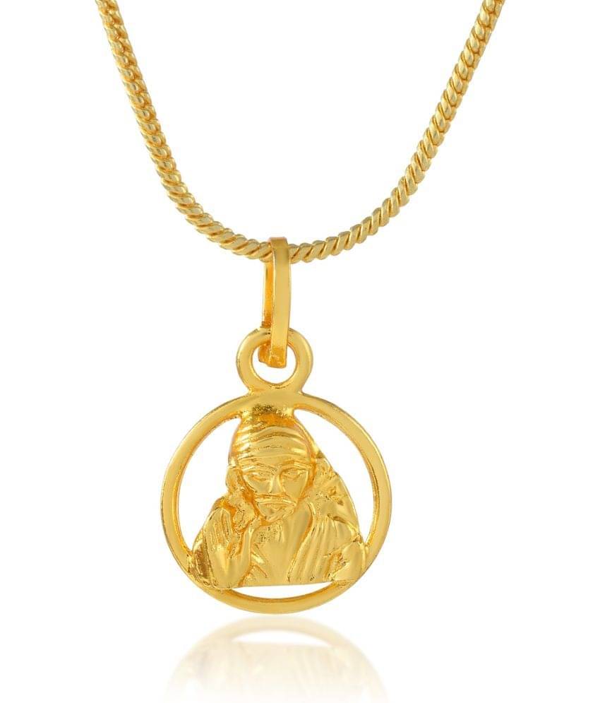     			Admier gold plated God Shree Sai Baba/Satya Sai Baba Pendant for Men & Women Locket For Good Wealth & Health