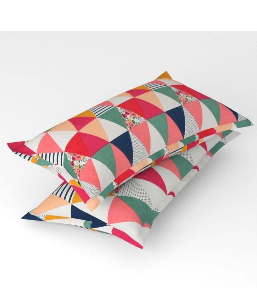 Handloomwala - Pack of 2 Poly Cotton Abstract Printed Regular Pillow Cover ( 66.04 cm(26) x 43.18 cm(17) ) - Peach Handloomwala - Pack of 2 Poly Cotton Abstract Printed Regular Pillow Cover ( 66.04 cm(26) x 43.18 cm(17) ) - Peach