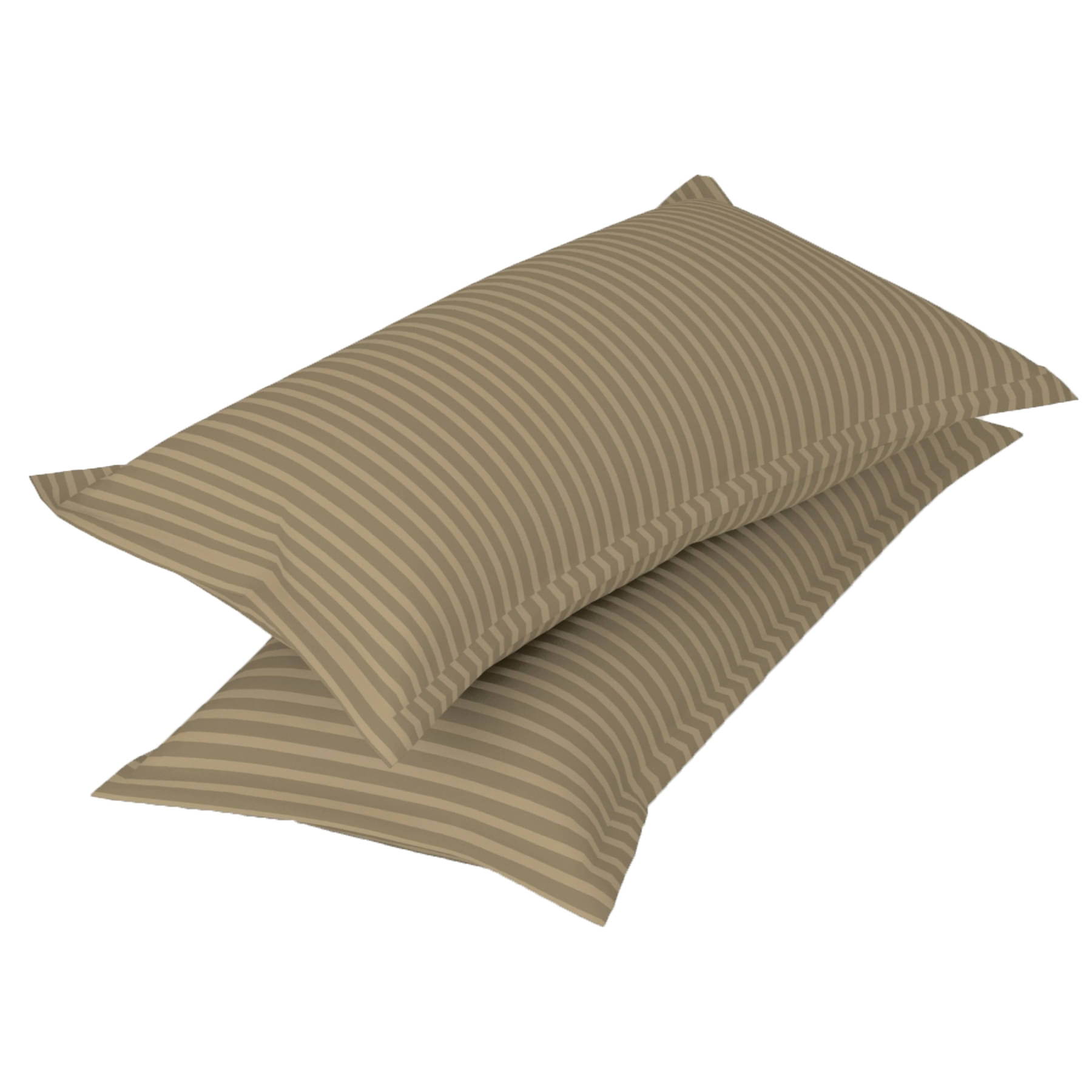 Handloomwala - Pack of 2 Poly Cotton Vertical Striped Regular Pillow Cover ( 66.04 cm(26) x 43.18 cm(17) ) - Beige Handloomwala - Pack of 2 Poly Cotton Vertical Striped Regular Pillow Cover ( 66.04 cm(26) x 43.18 cm(17) ) - Beige