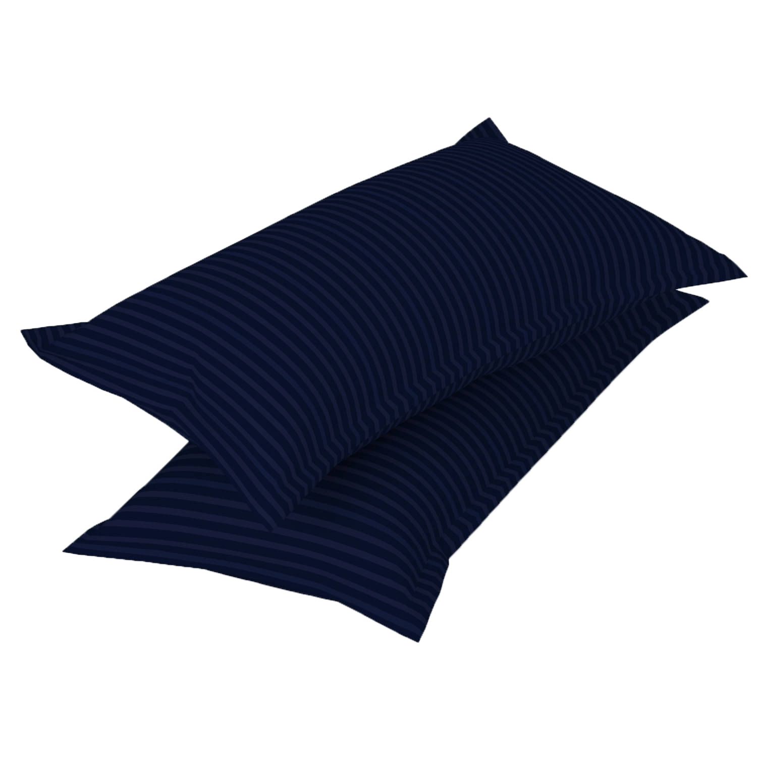 Handloomwala - Pack of 2 Poly Cotton Vertical Striped Regular Pillow Cover ( 66.04 cm(26) x 43.18 cm(17) ) - Navy Blue Handloomwala - Pack of 2 Poly Cotton Vertical Striped Regular Pillow Cover ( 66.04 cm(26) x 43.18 cm(17) ) - Navy Blue