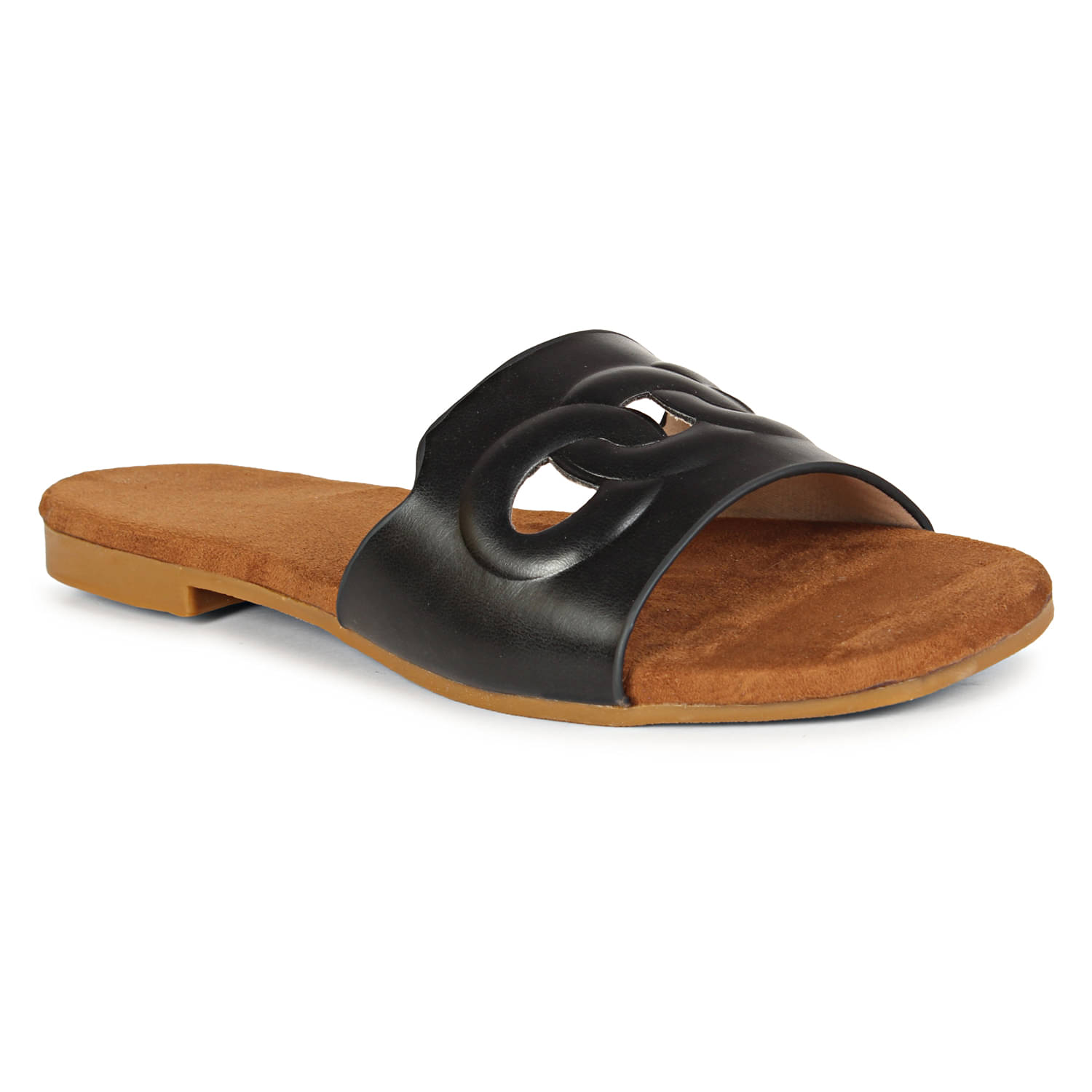     			Ishransh Black Women's Flats