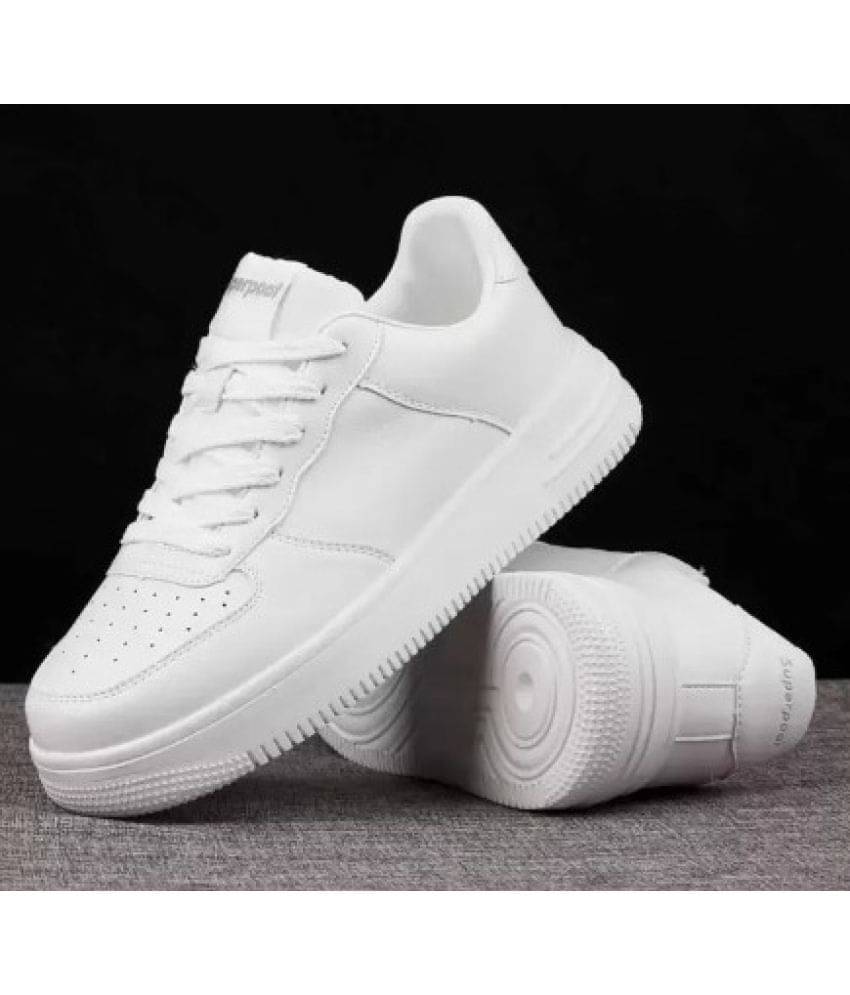 JK Port Trendy Unisex Sneakers White Men's Lifestyle Shoes JK Port Trendy Unisex Sneakers White Men's Lifestyle Shoes