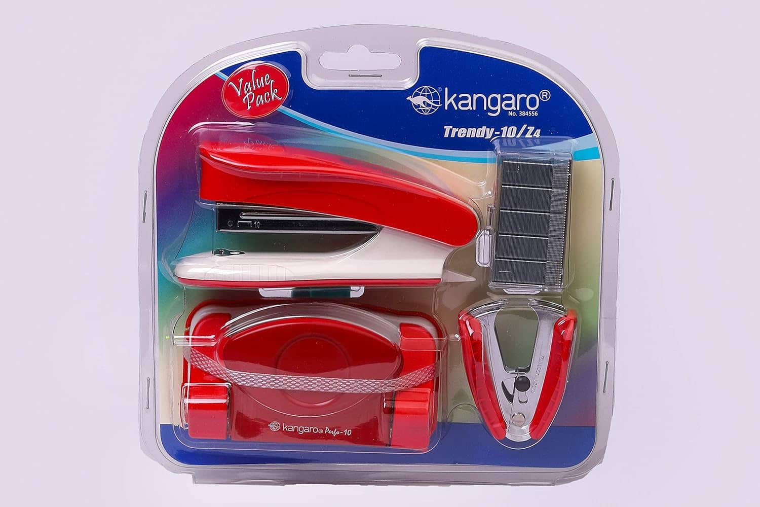 Kangaro Trendy 10/Z4 Manual Staplers - Red