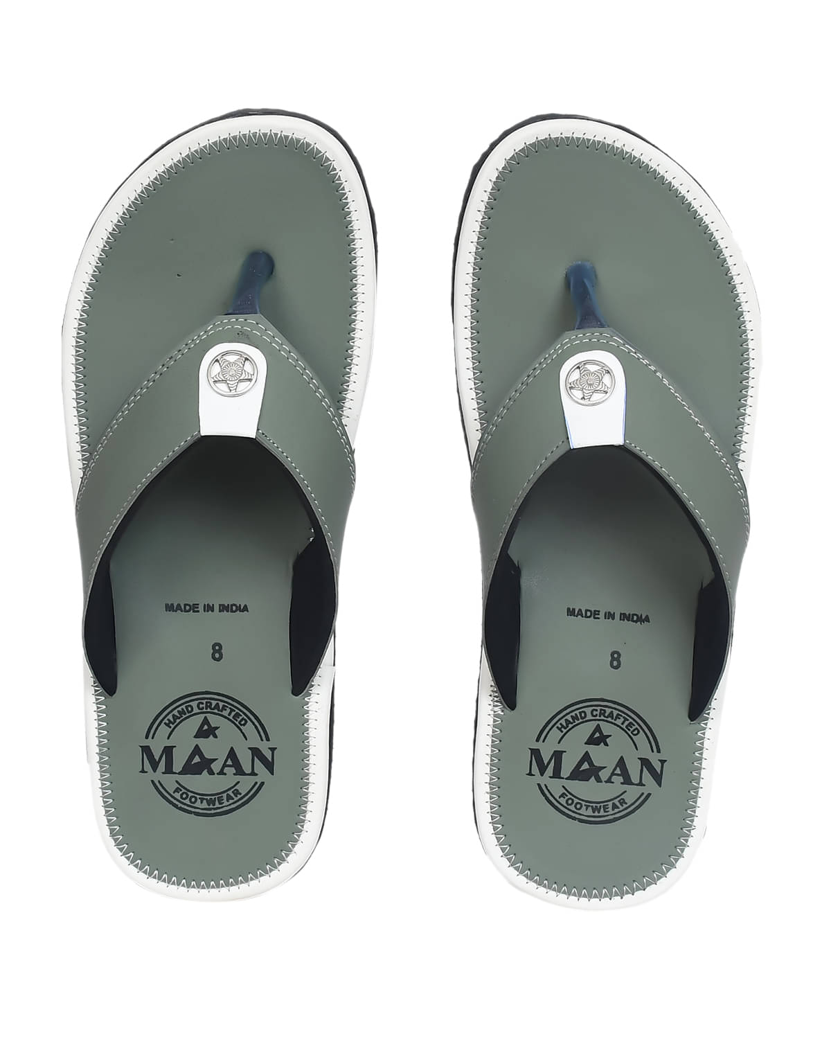     			MAAN Green Men's Thong Flip Flop