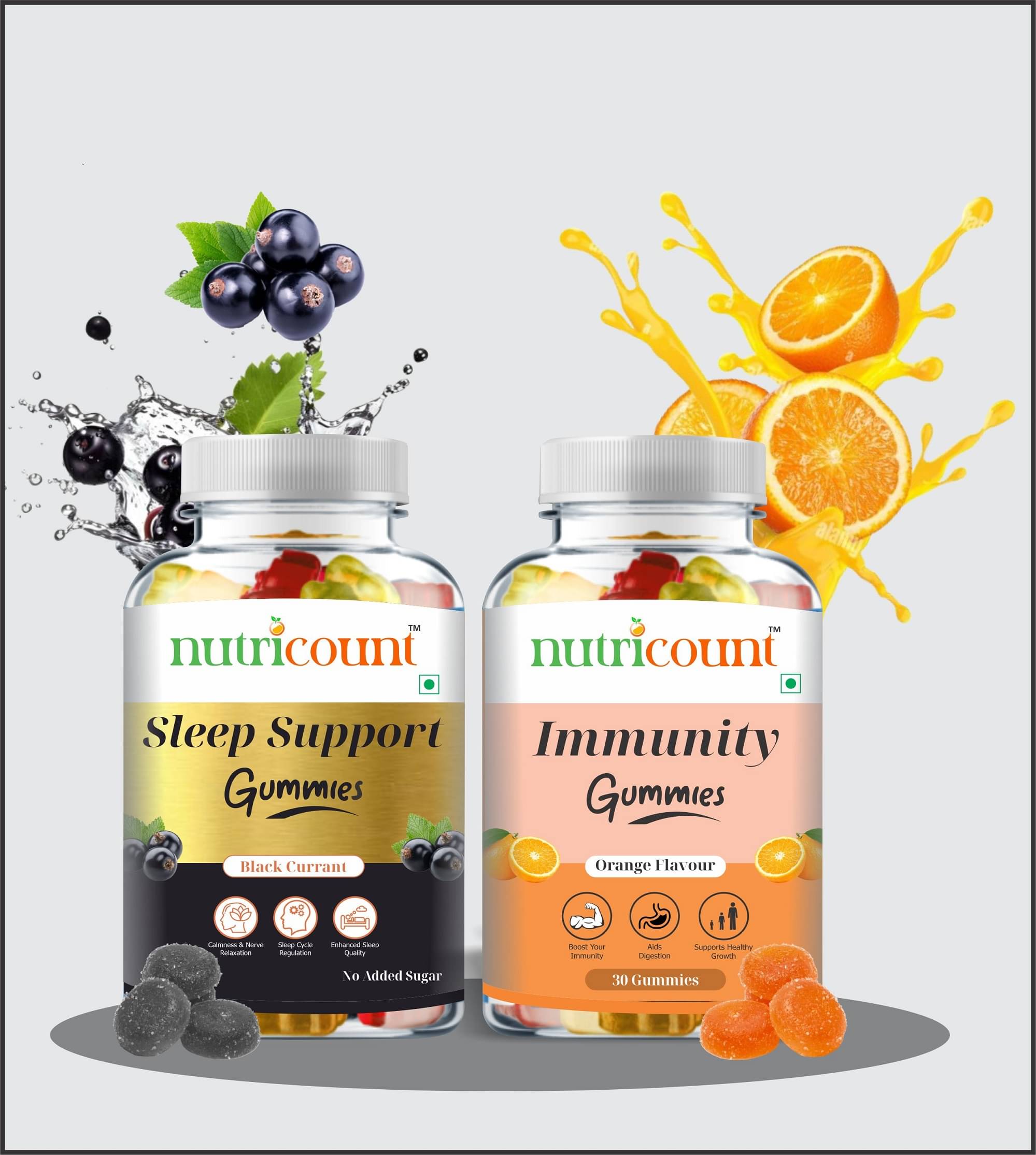     			NUTRICOUNT - Melatonin Gummies ( Pack of 2 )