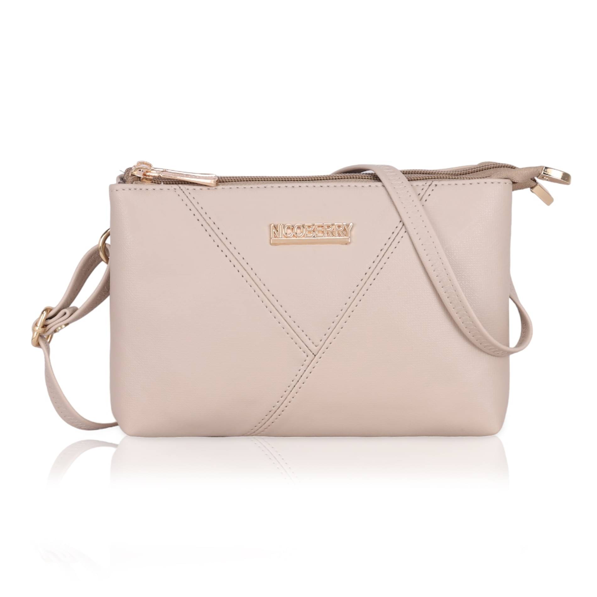     			Nicoberry Sling Bag Fabric Set of 1 ( Cream )