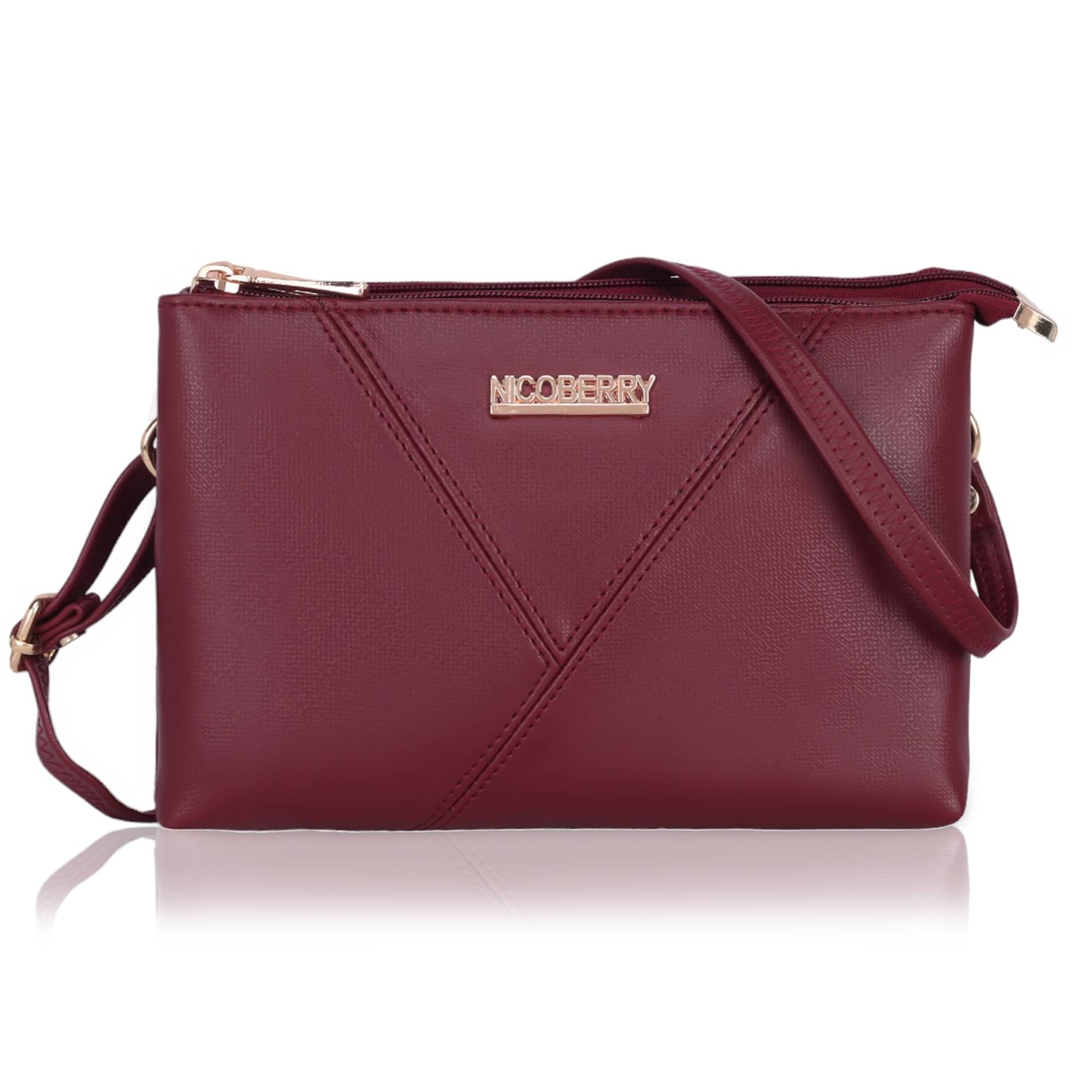     			Nicoberry Sling Bag Fabric Set of 1 ( Maroon )