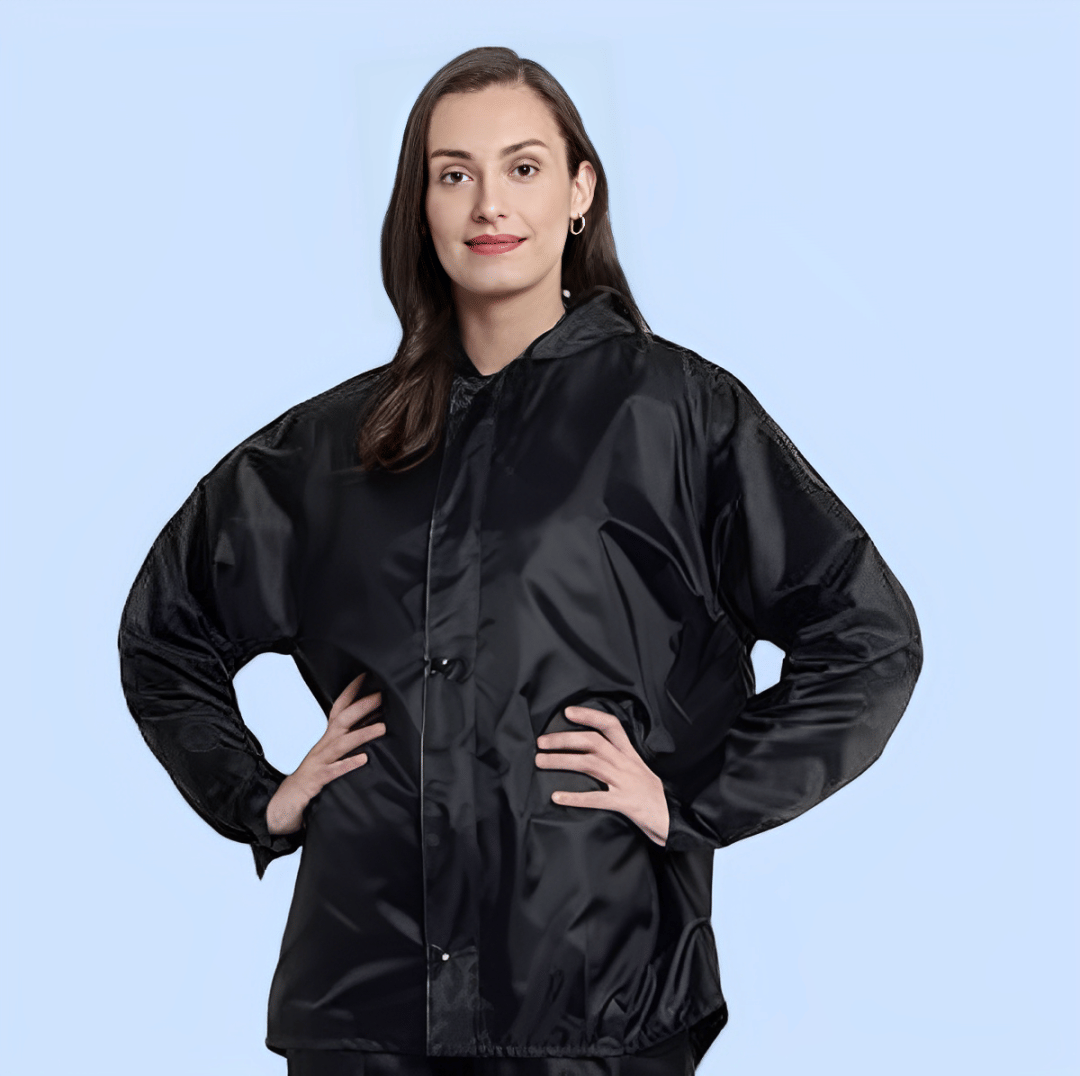 PP Kurtis Long Raincoat - Black