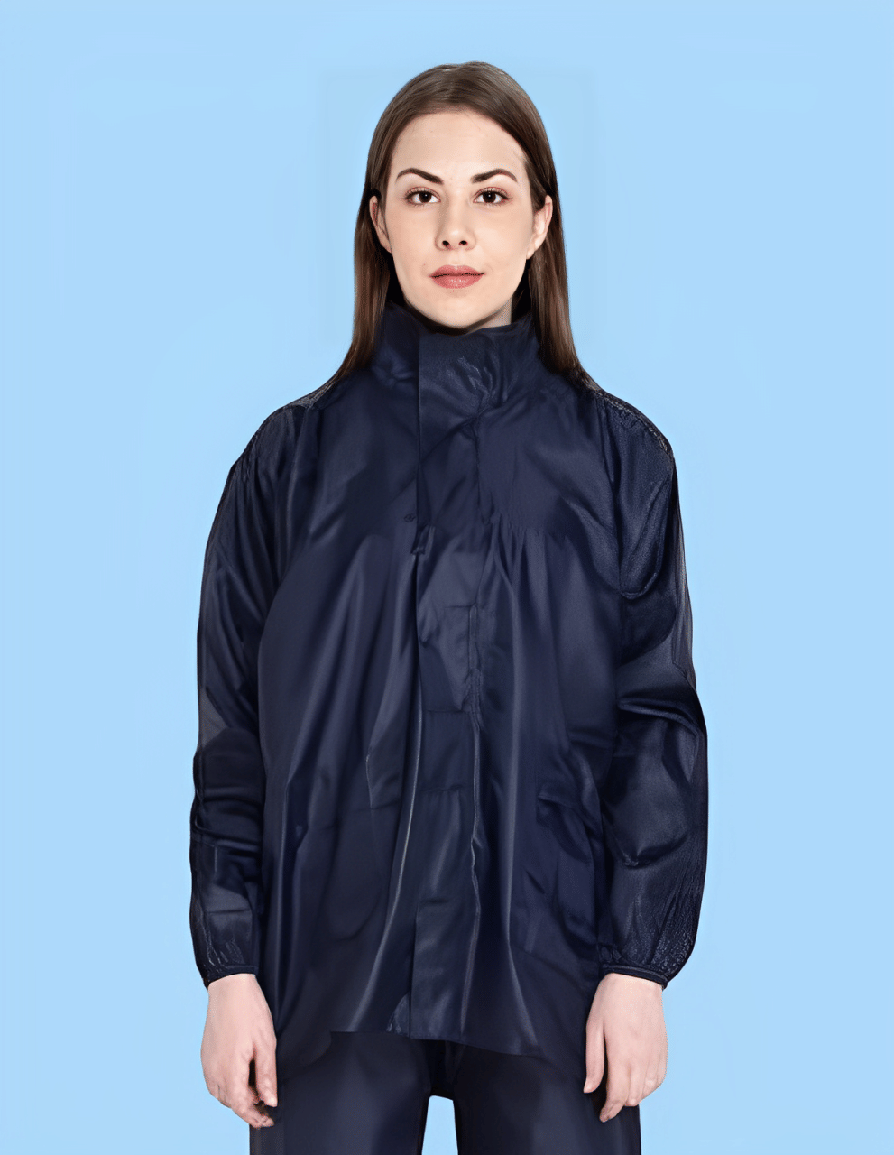     			PP Kurtis Long Raincoat - Blue