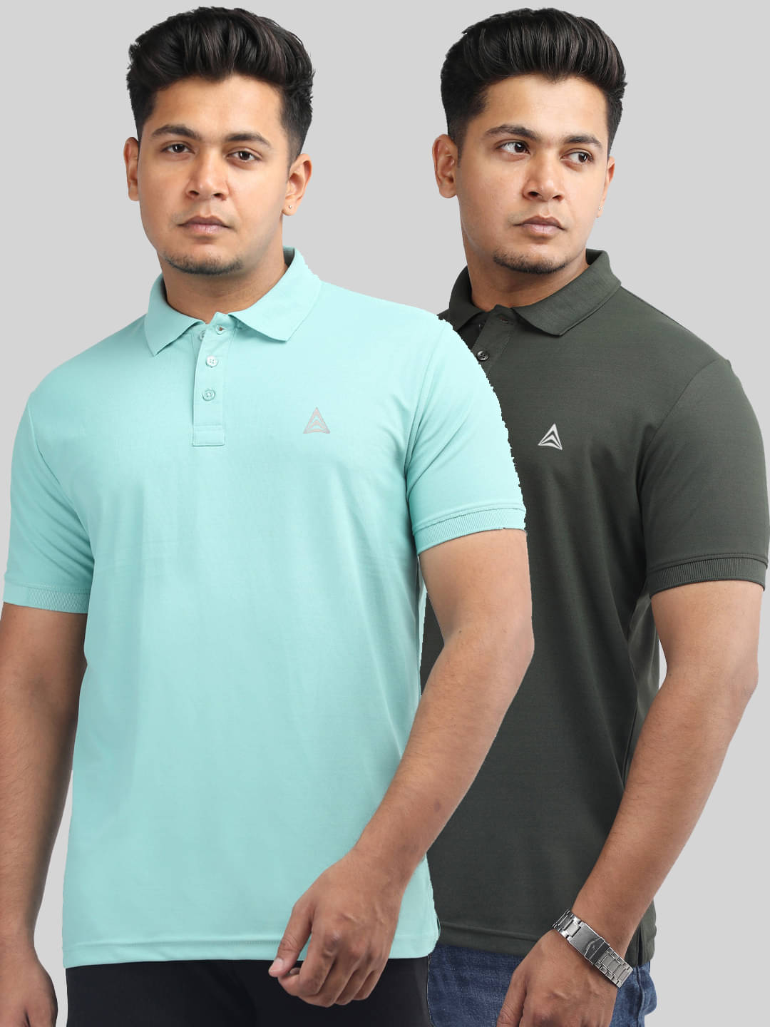 PROPERSEVEN Pack of 2 Polyester Regular Fit Solid Half Sleeves Men's Polo T Shirt ( Sea Green ) PROPERSEVEN Pack of 2 Polyester Regular Fit Solid Half Sleeves Men's Polo T Shirt ( Sea Green )