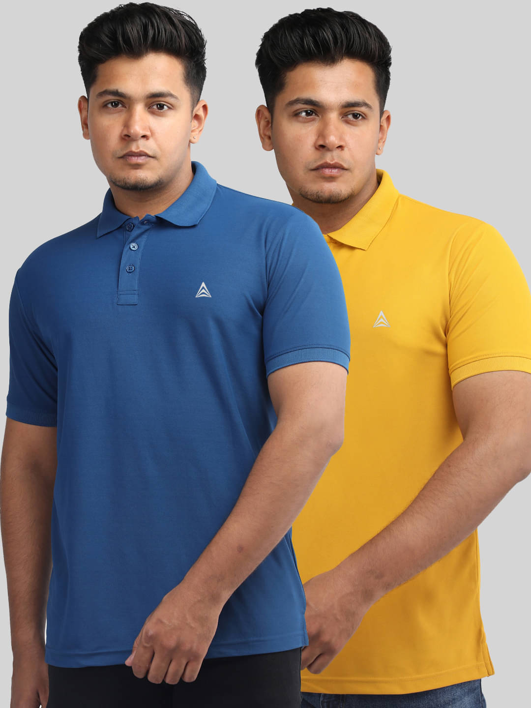 PROPERSEVEN Pack of 2 Polyester Regular Fit Solid Half Sleeves Men's Polo T Shirt ( Blue ) PROPERSEVEN Pack of 2 Polyester Regular Fit Solid Half Sleeves Men's Polo T Shirt ( Blue )