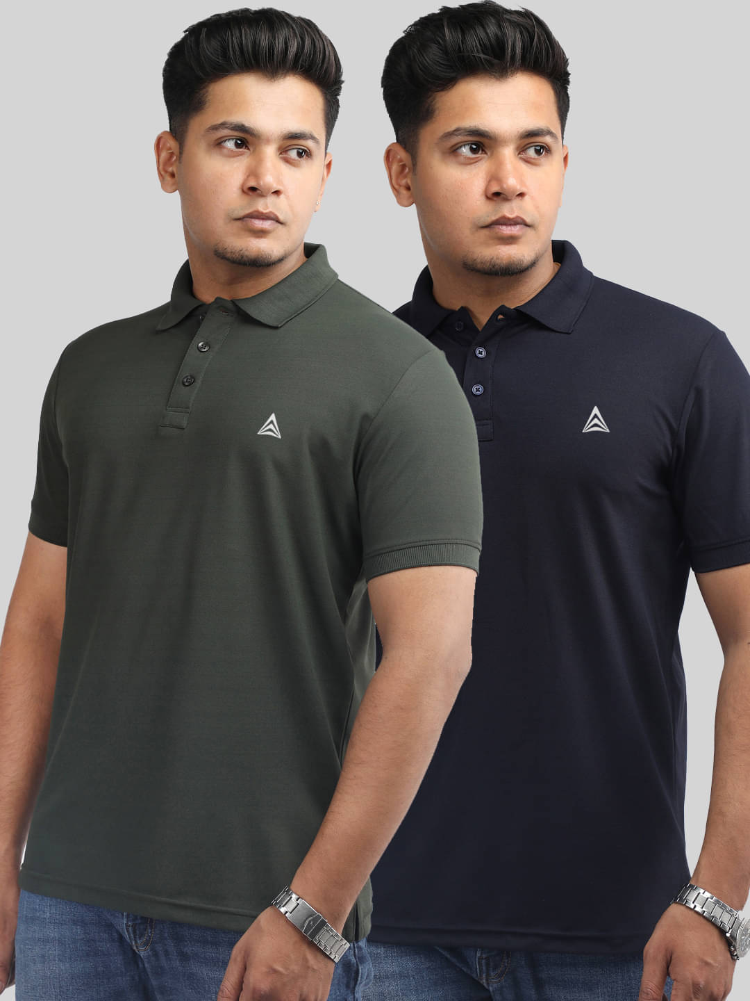 PROPERSEVEN Polyester Regular Fit Solid Half Sleeves Men's Polo T Shirt - Olive ( Pack of 2 ) PROPERSEVEN Polyester Regular Fit Solid Half Sleeves Men's Polo T Shirt - Olive ( Pack of 2 )