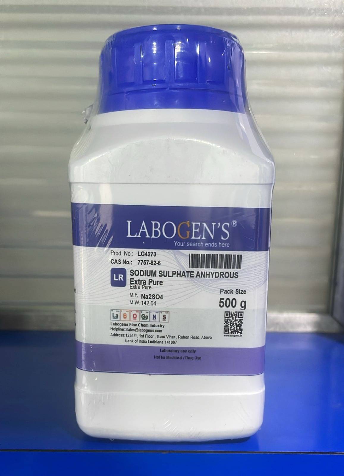     			SODIUM SULPHATE (anhydrous) 500GM
