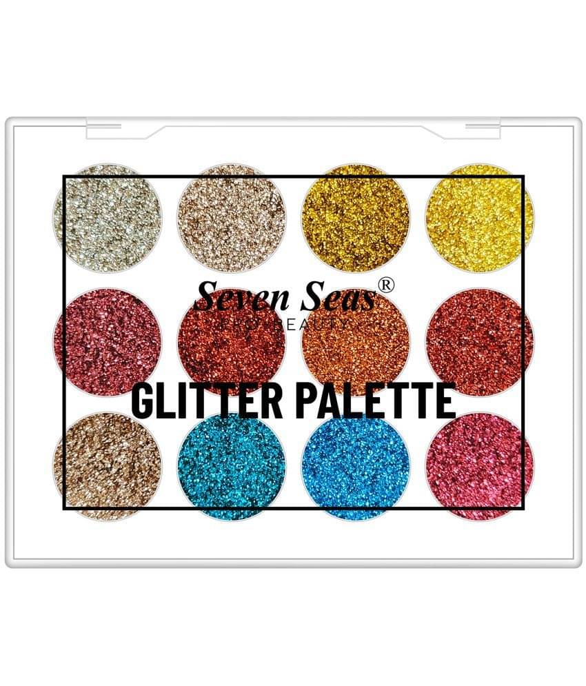 Seven Seas Glitter Eyeshadow Palette With 12 Different Shades High Pigmentation 12 g Seven Seas Glitter Eyeshadow Palette With 12 Different Shades High Pigmentation 12 g