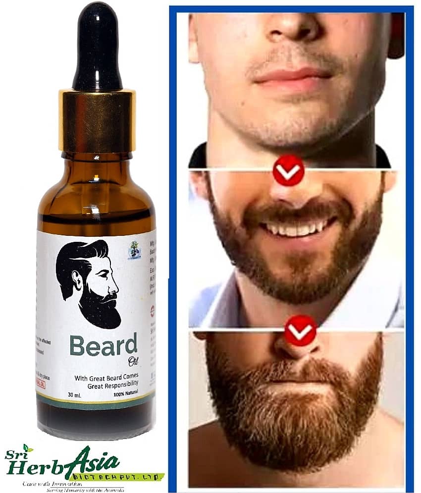 Sri Herbasia biotech Promotes Beard Growth Beard Oil 30 ml - Beard Care and Tools | Buy online on ZillyBuy