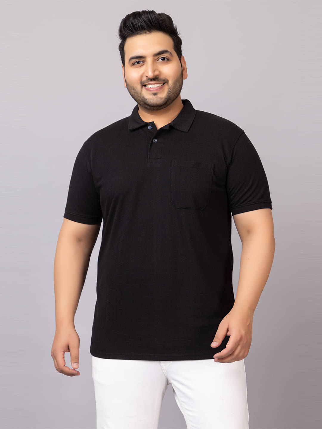 YHA Pack of 1 Cotton Blend Regular Fit Solid Half Sleeves Men's Polo T Shirt ( Black ) YHA Pack of 1 Cotton Blend Regular Fit Solid Half Sleeves Men's Polo T Shirt ( Black )
