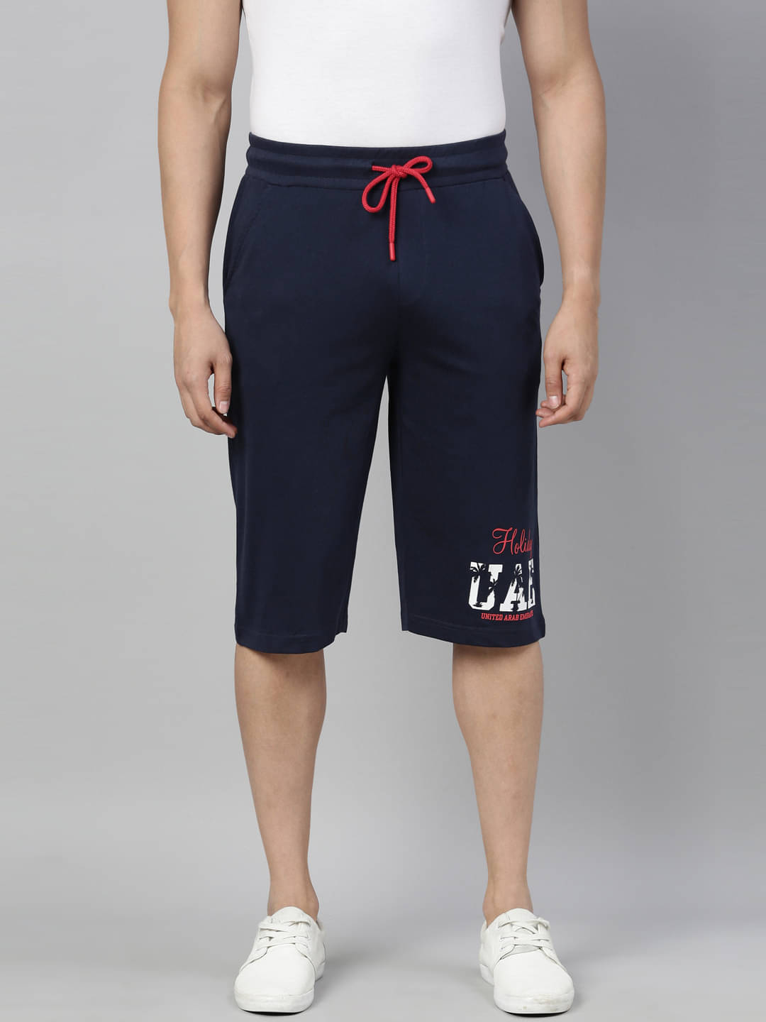     			3PIN Blue Cotton Men's Three-Fourths ( Pack of 1 )