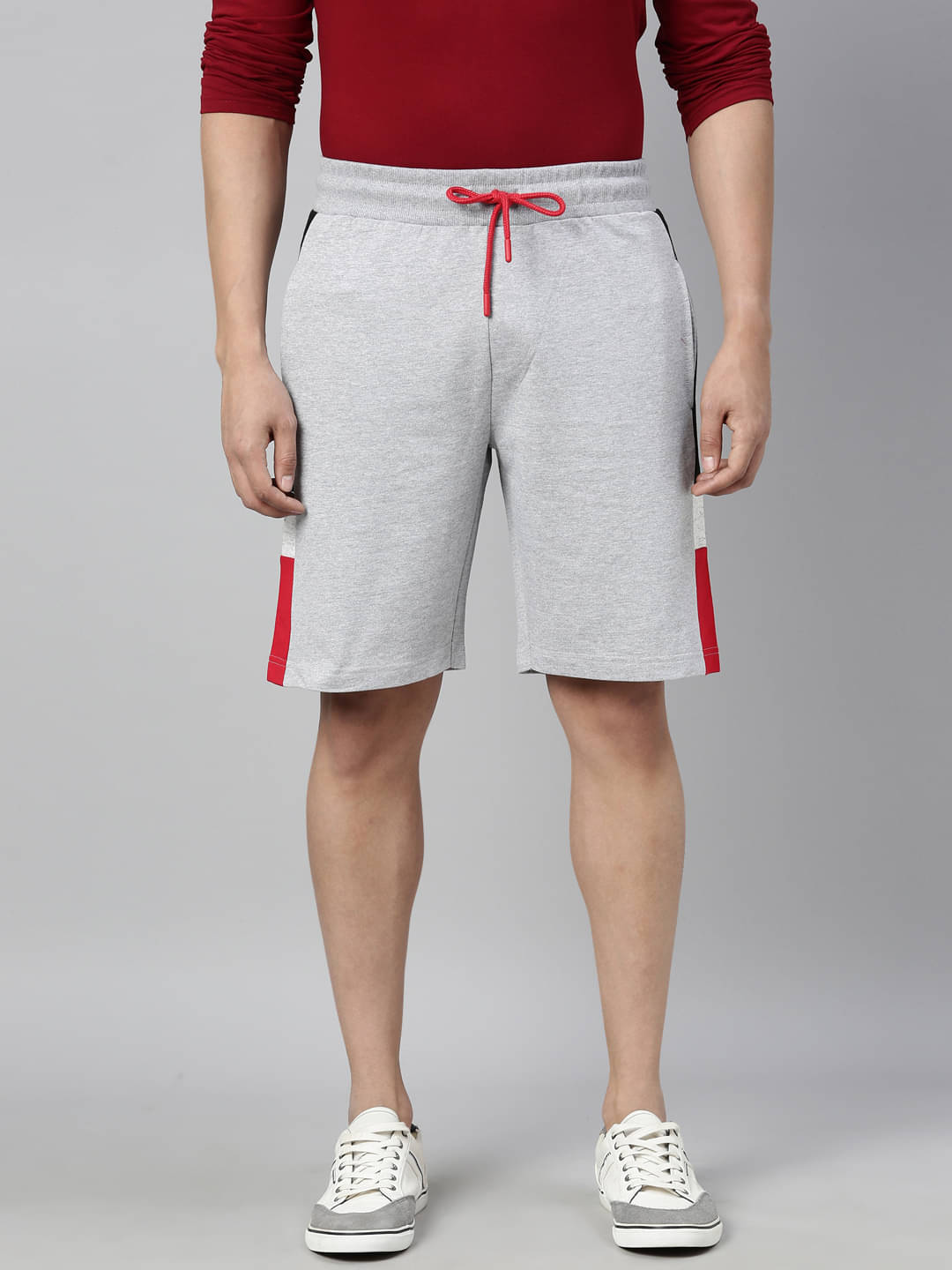     			3PIN Grey Cotton Men's Shorts ( Pack of 1 )